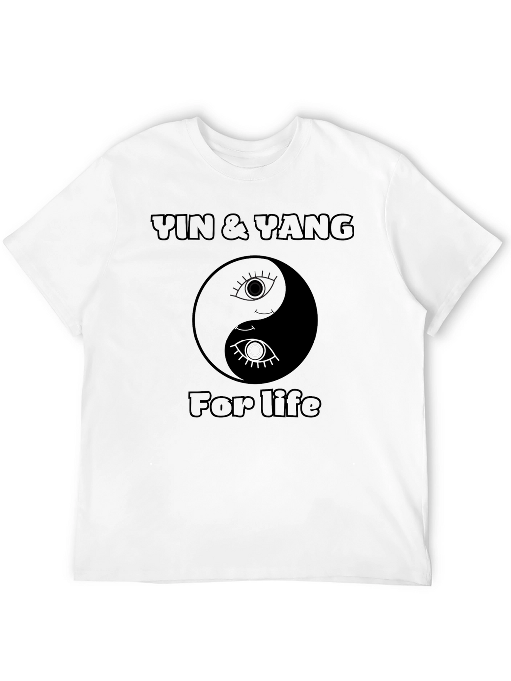 Yin & Yang For Life Black Graphic Tee