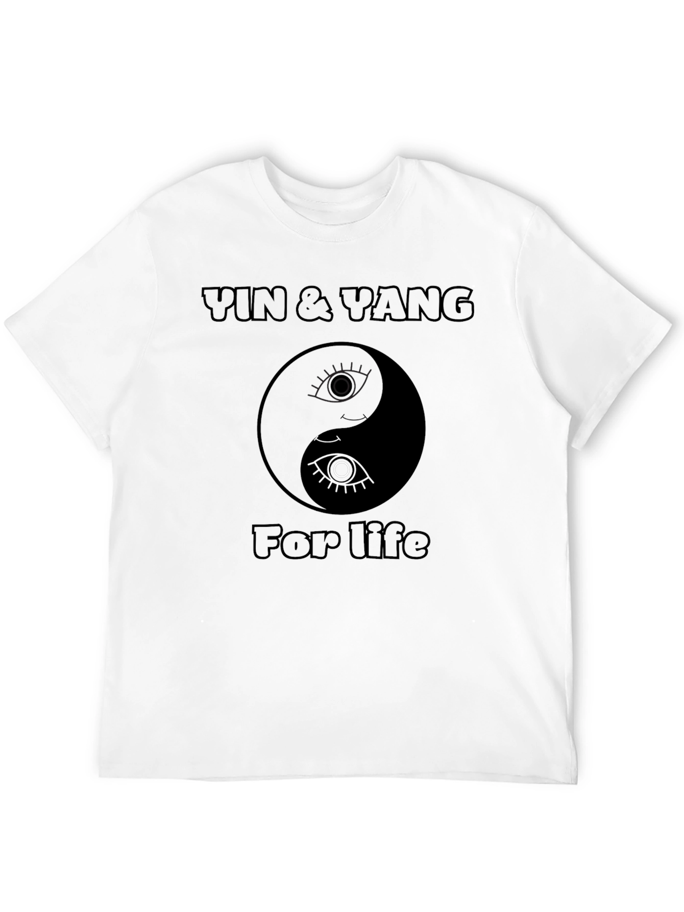 Yin & Yang For Life Black Graphic Tee