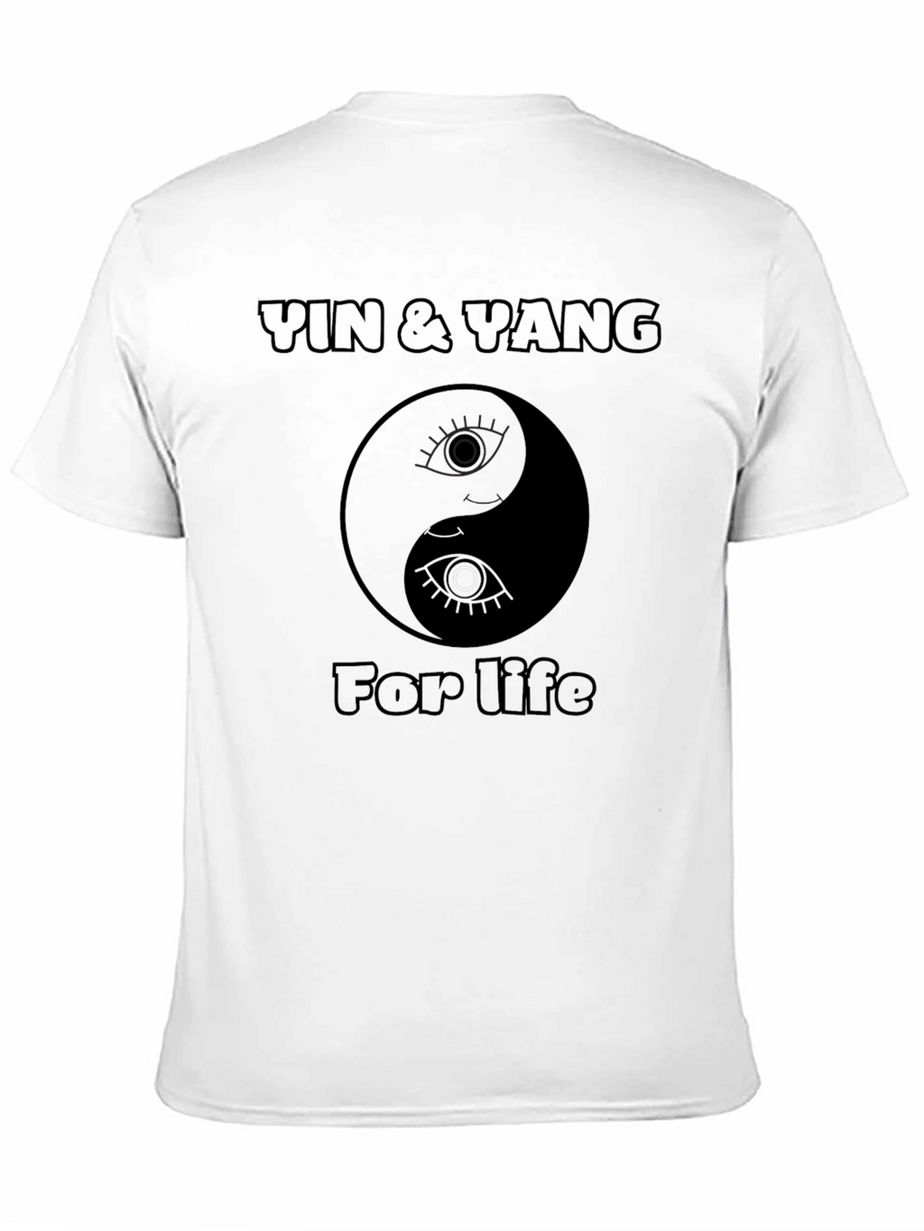 Yin & Yang For Life Black Graphic Tee