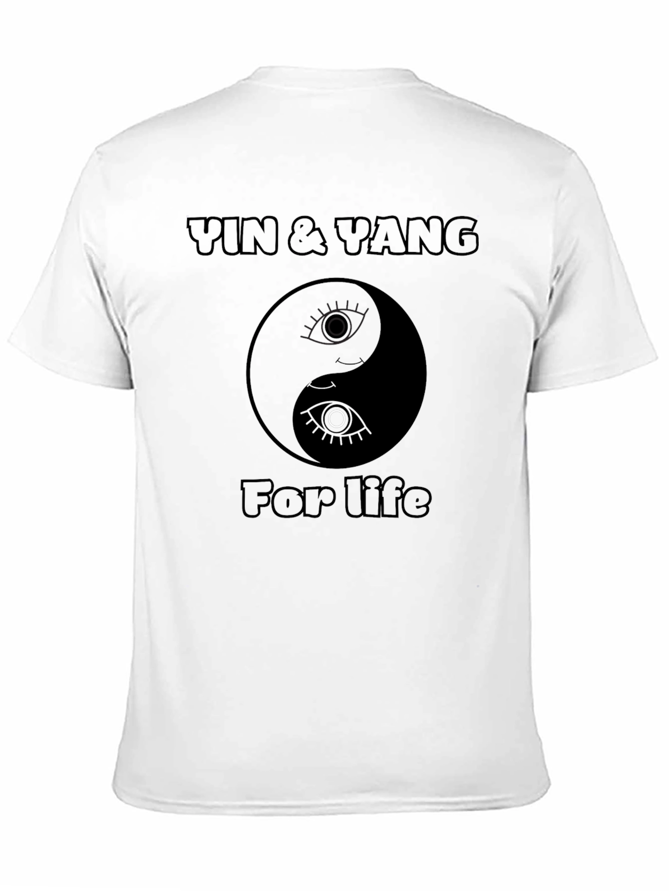 Yin & Yang For Life Black Graphic Tee