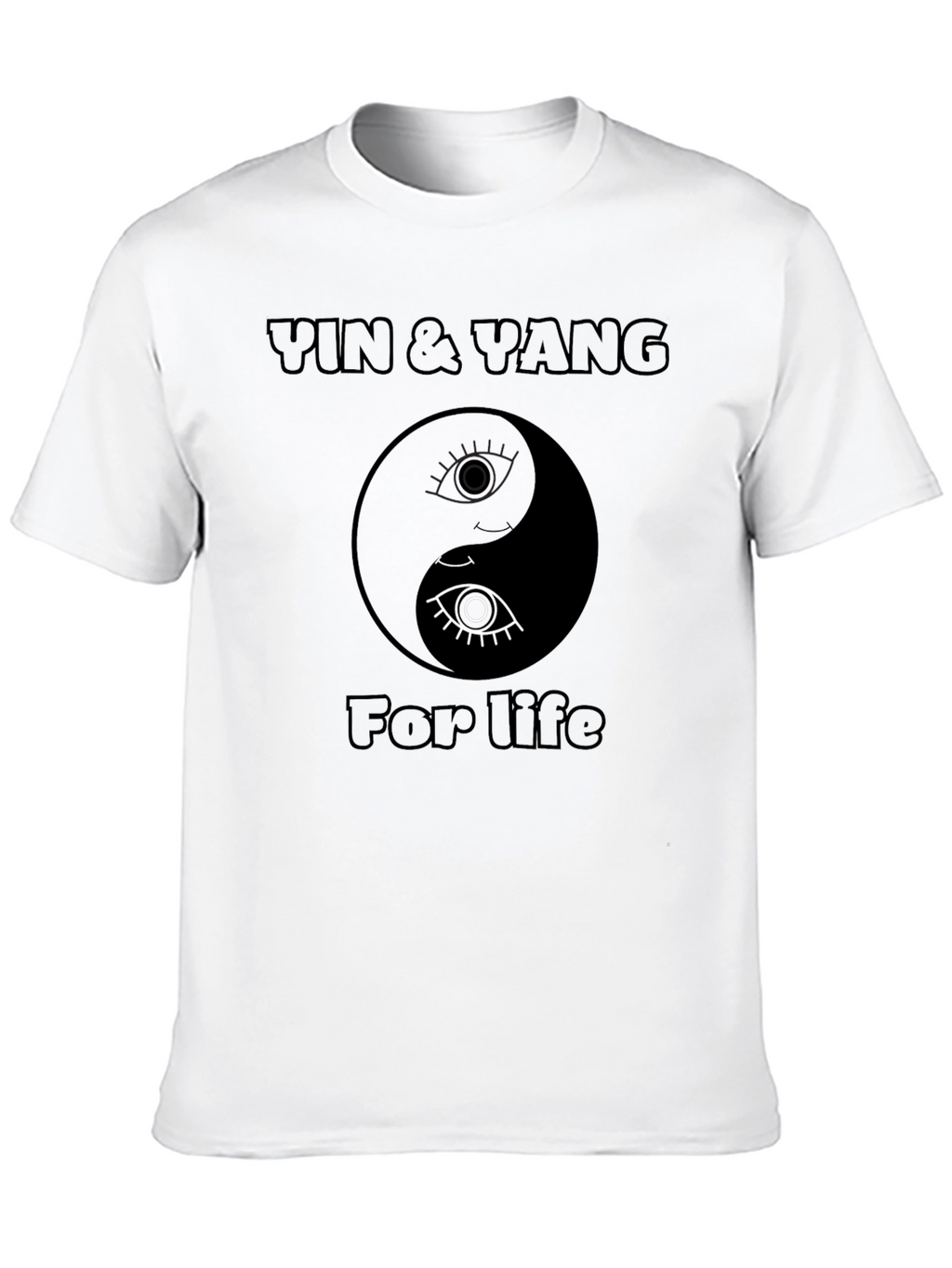 Yin & Yang For Life Black Graphic Tee