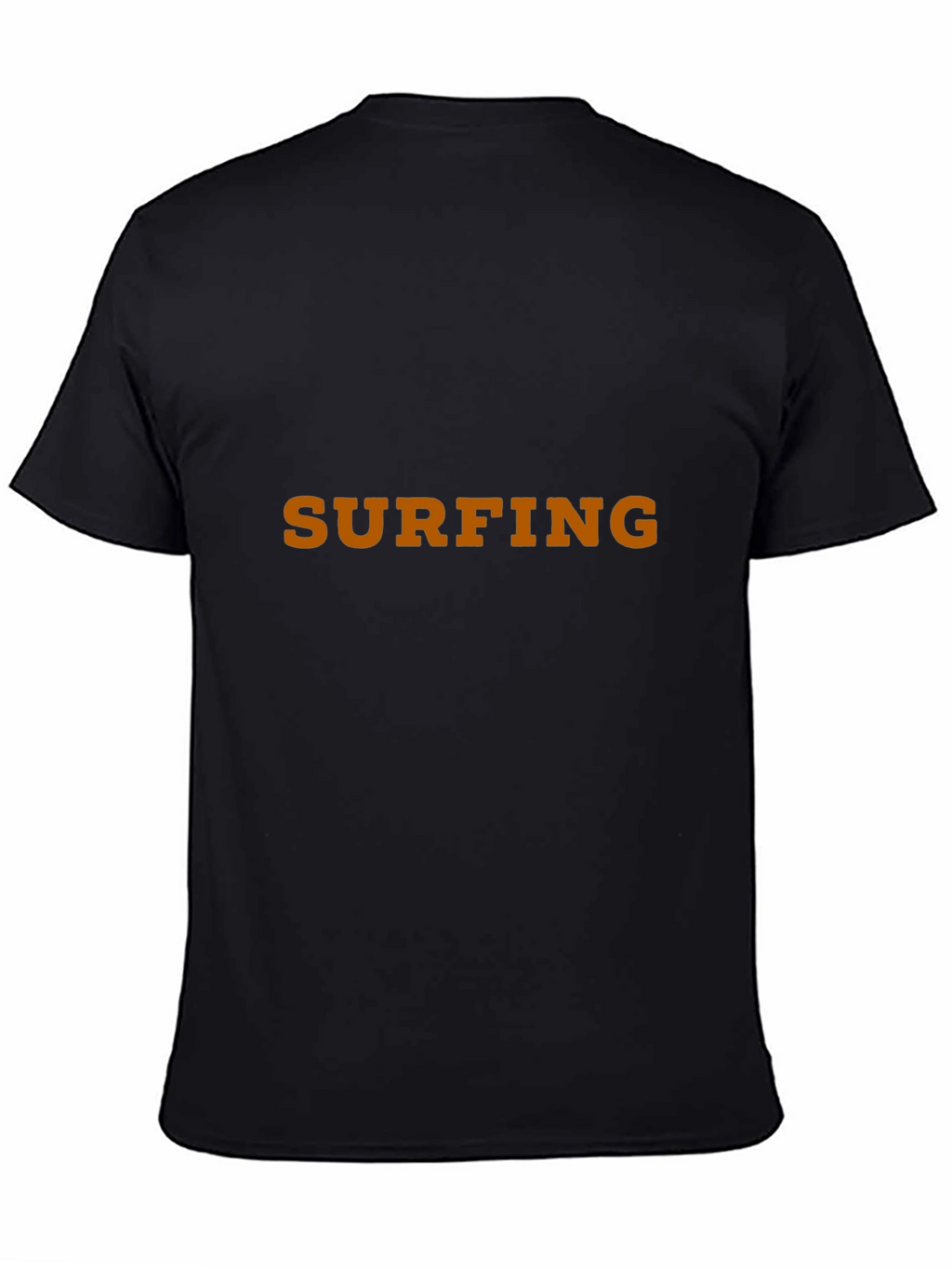 Surfing Graphic Print Black T-Shirt