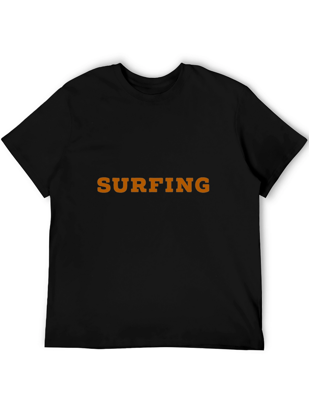 Surfing Graphic Print Black T-Shirt