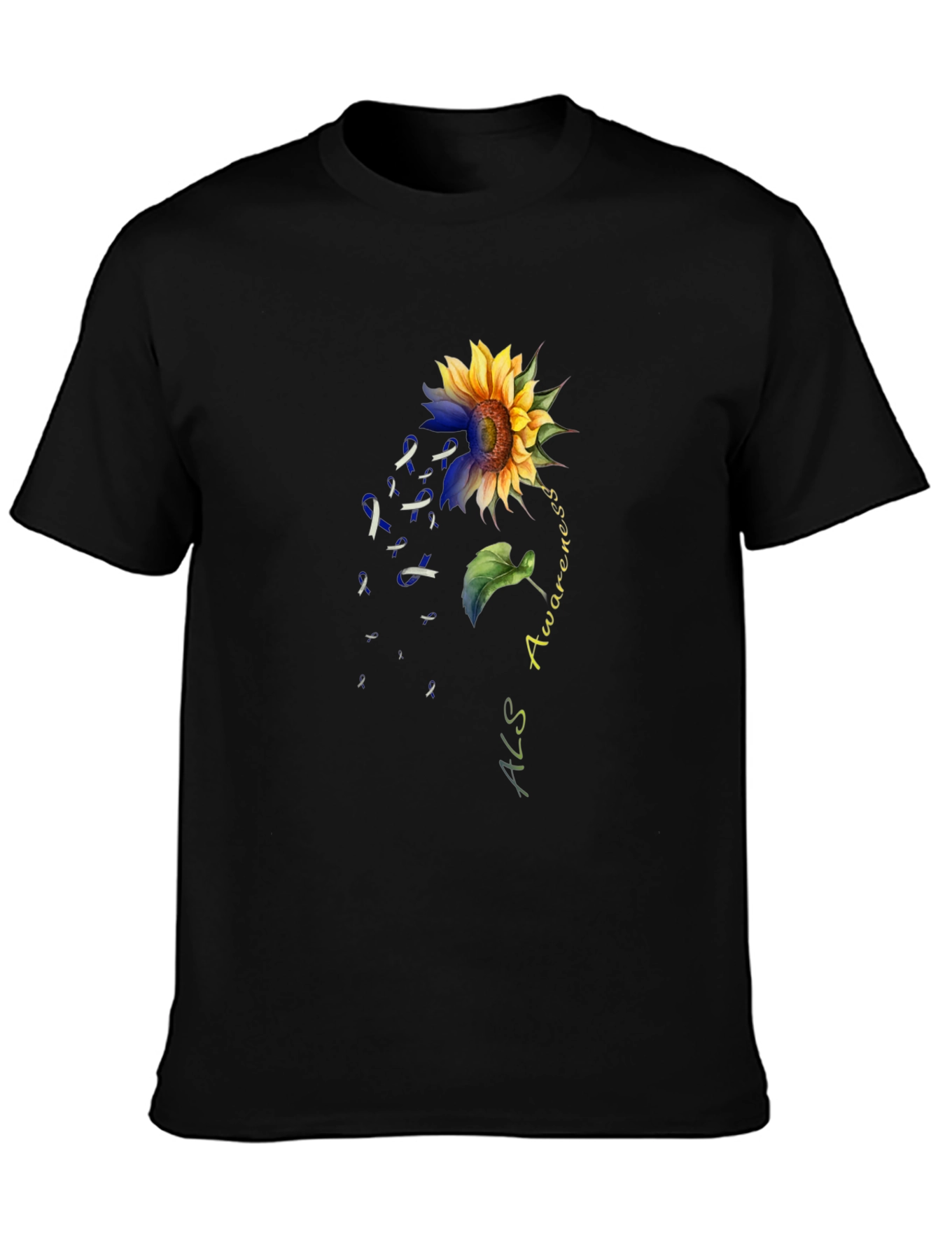 ALS Awareness Sunflower Graphic T-Shirt