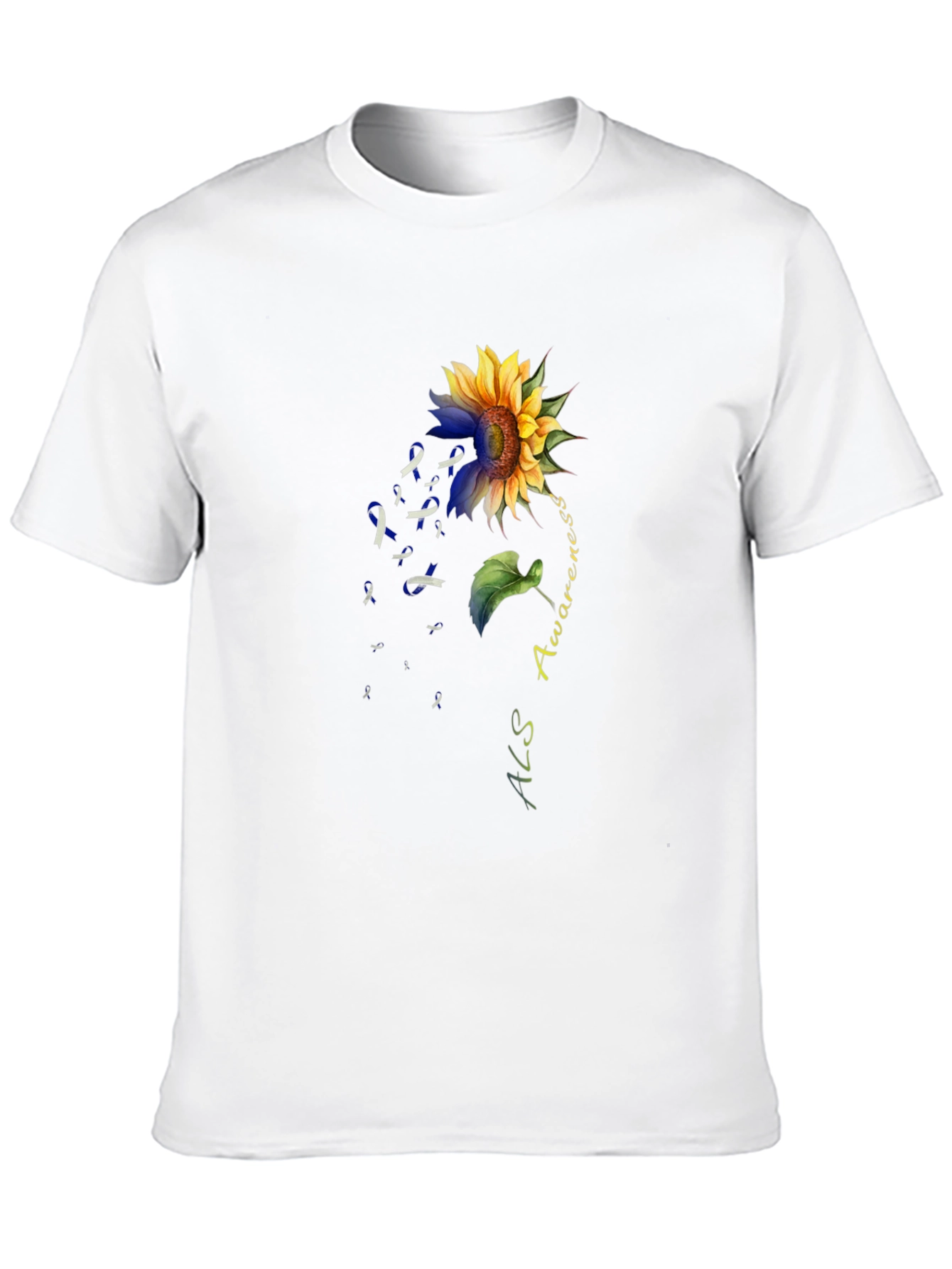 ALS Awareness Sunflower Graphic T-Shirt