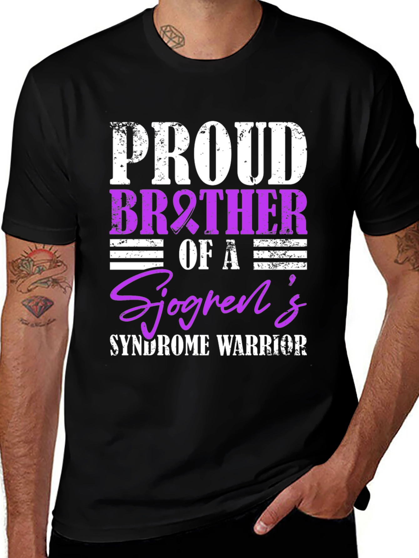 Proud Brother Sjögrens Syndrome Warrior T-Shirt