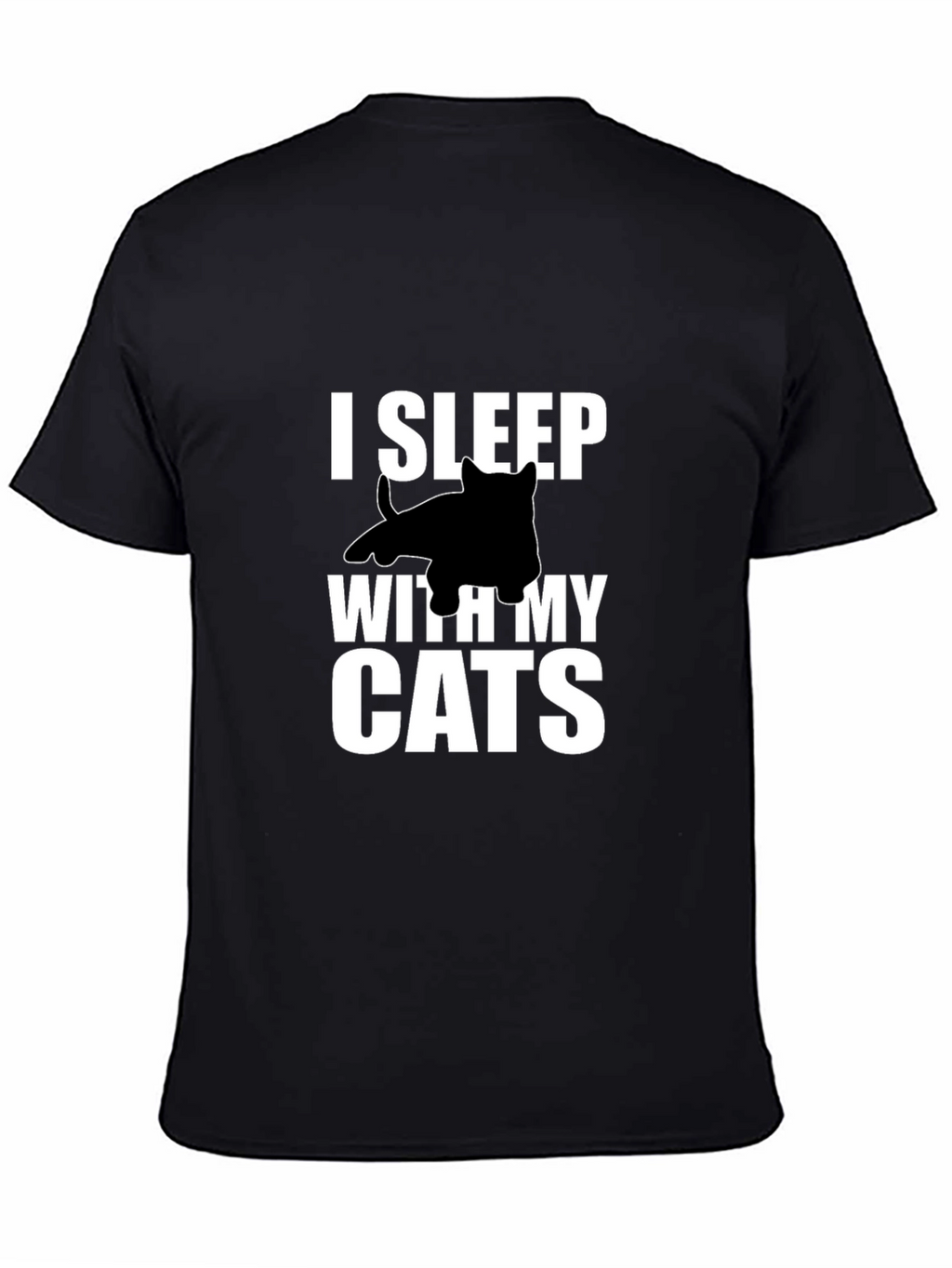 I Sleep With My Cats Graphic Tee - Black