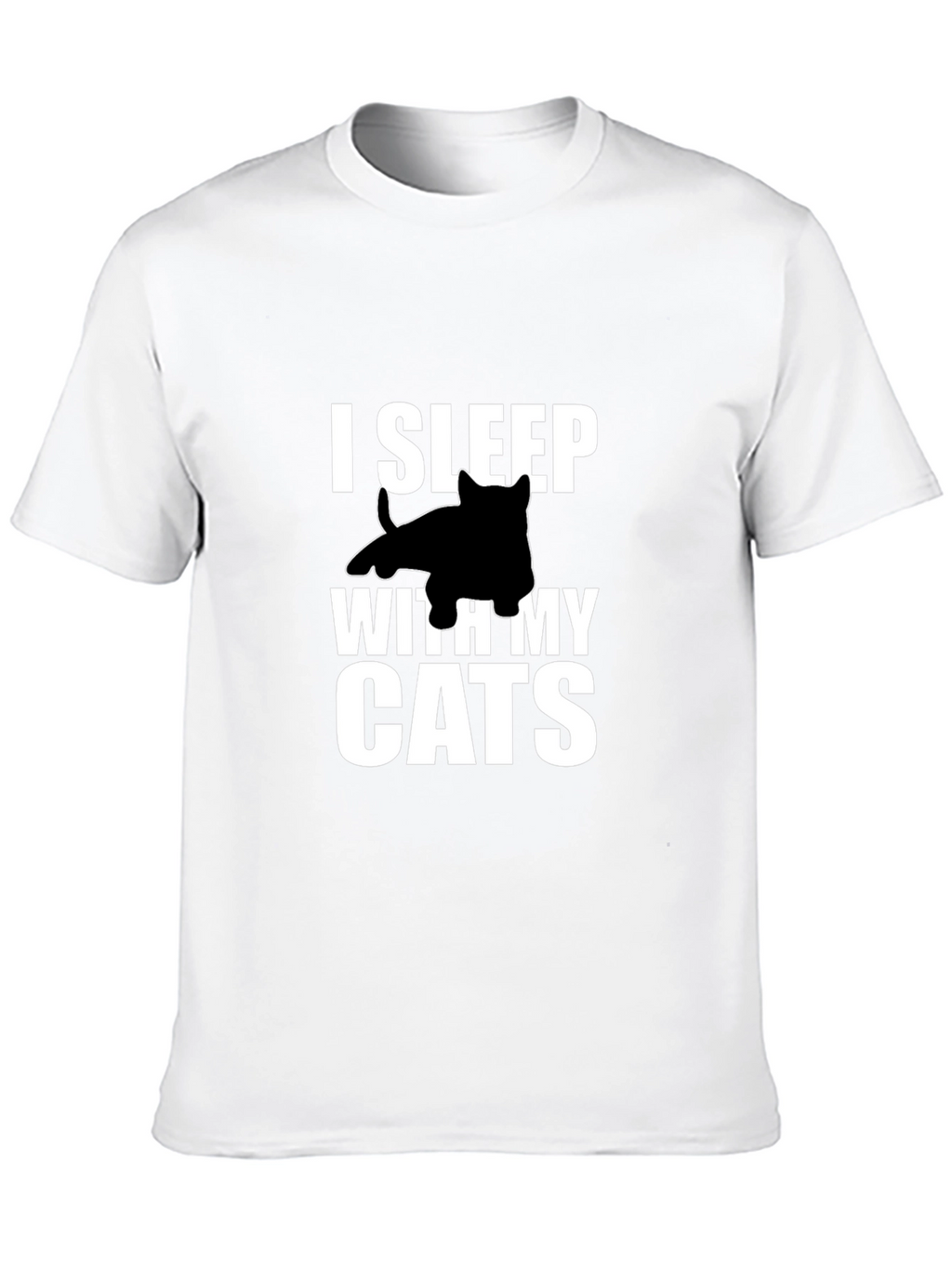 I Sleep With My Cats Graphic Tee - Black