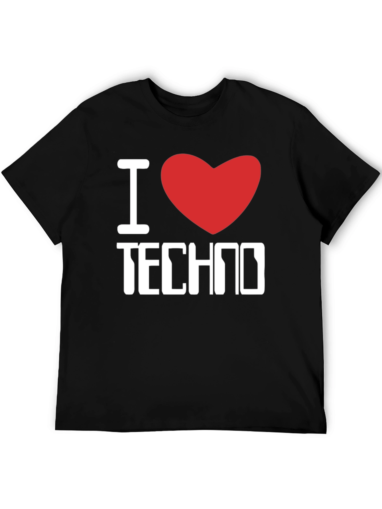 I Love Techno Graphic T-Shirt - Music Lover Tee