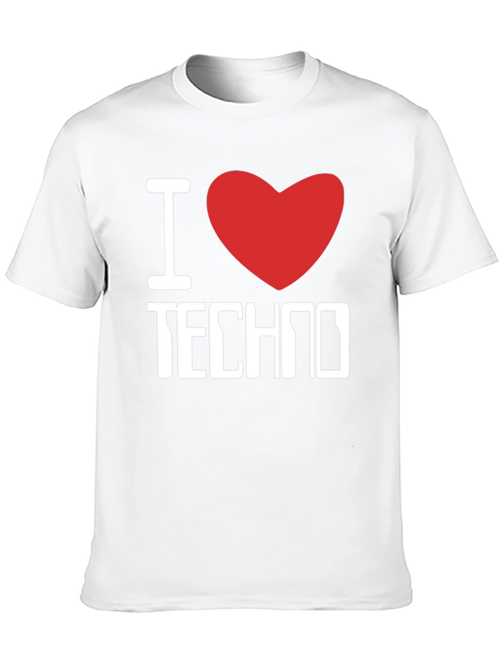 I Love Techno Graphic T-Shirt - Music Lover Tee