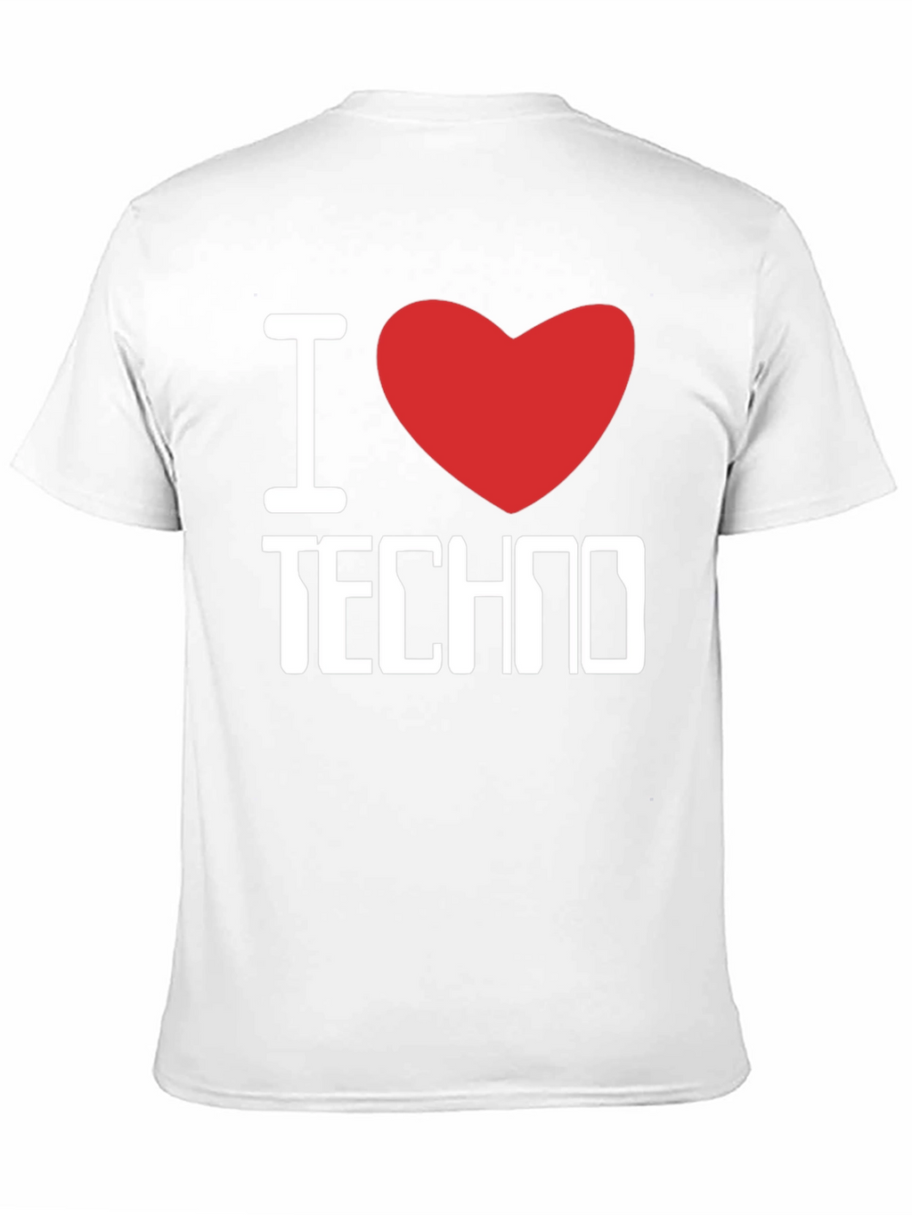 I Love Techno Graphic T-Shirt - Music Lover Tee