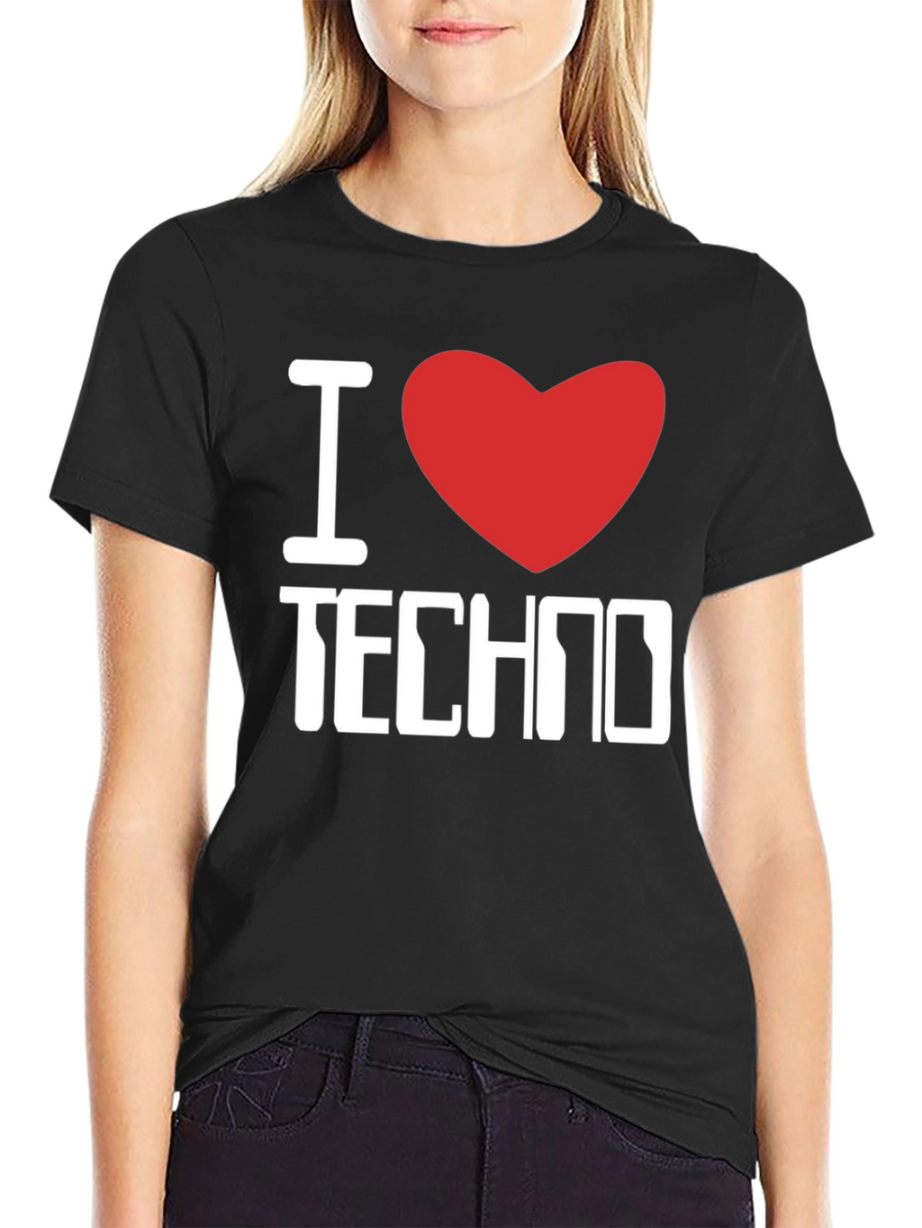 I Love Techno Graphic T-Shirt - Music Lover Tee