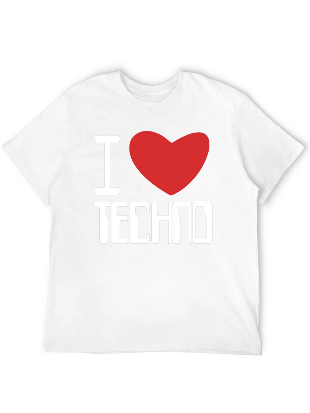 I Love Techno Graphic T-Shirt - Music Lover Tee