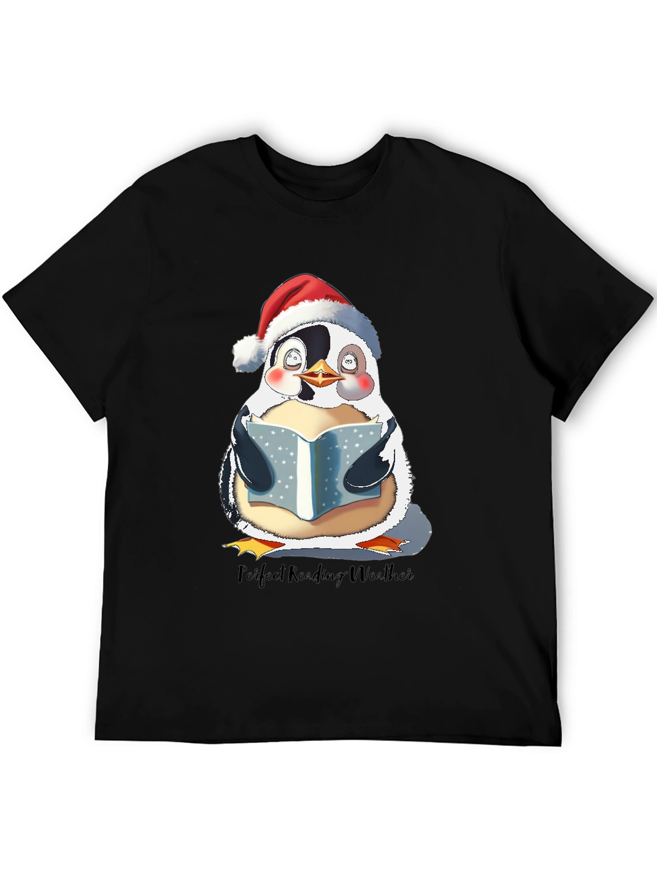 Penguin Reading Weather T-Shirt