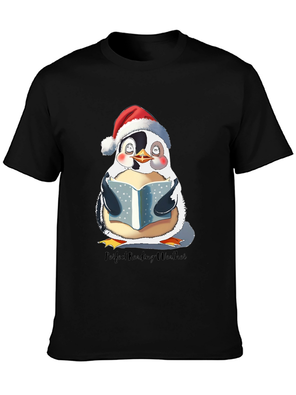 Penguin Reading Weather T-Shirt