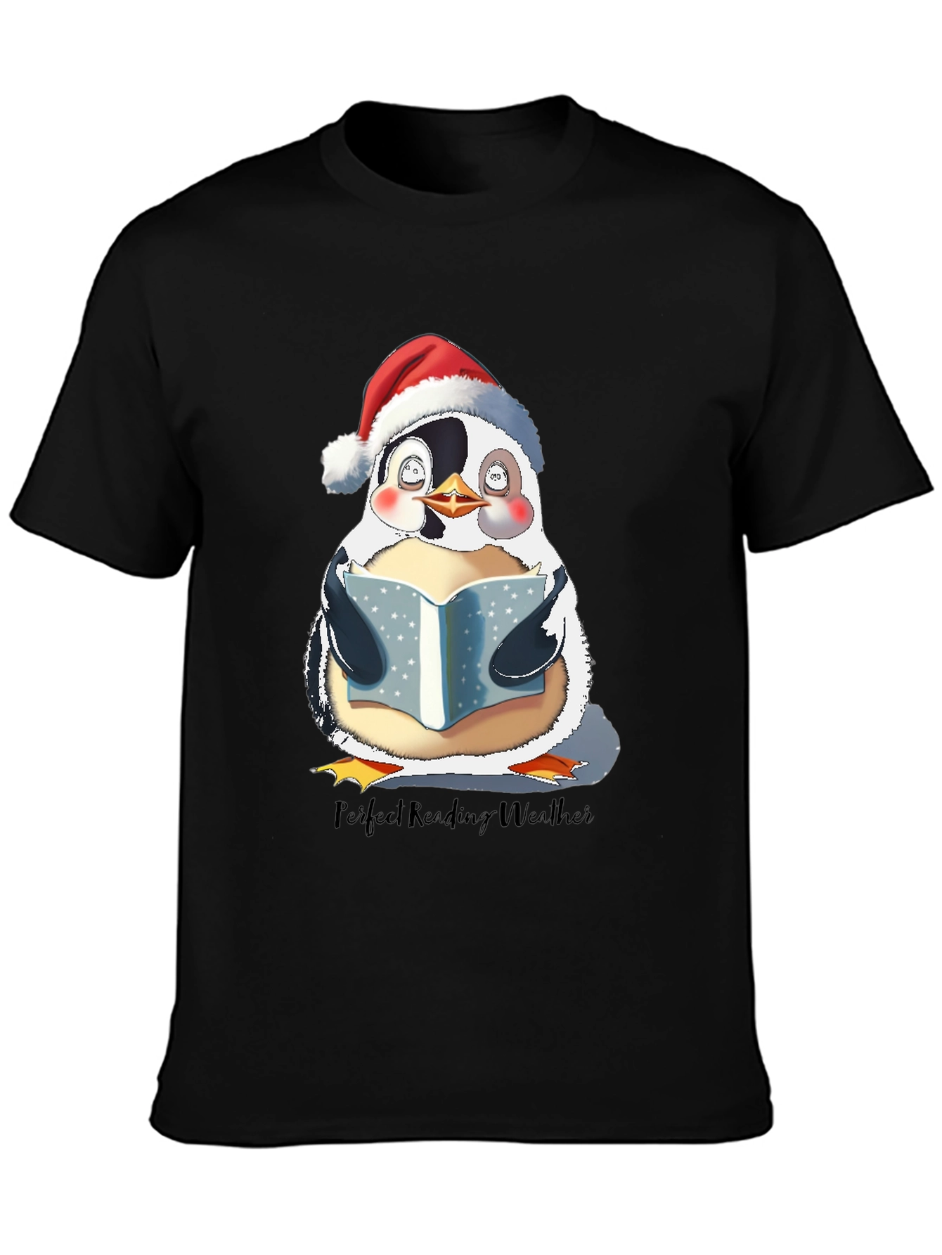 Penguin Reading Weather T-Shirt
