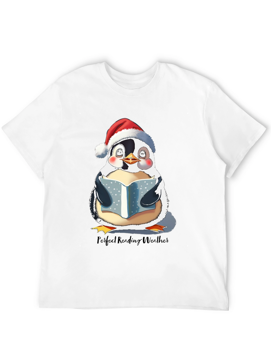 Penguin Reading Weather T-Shirt