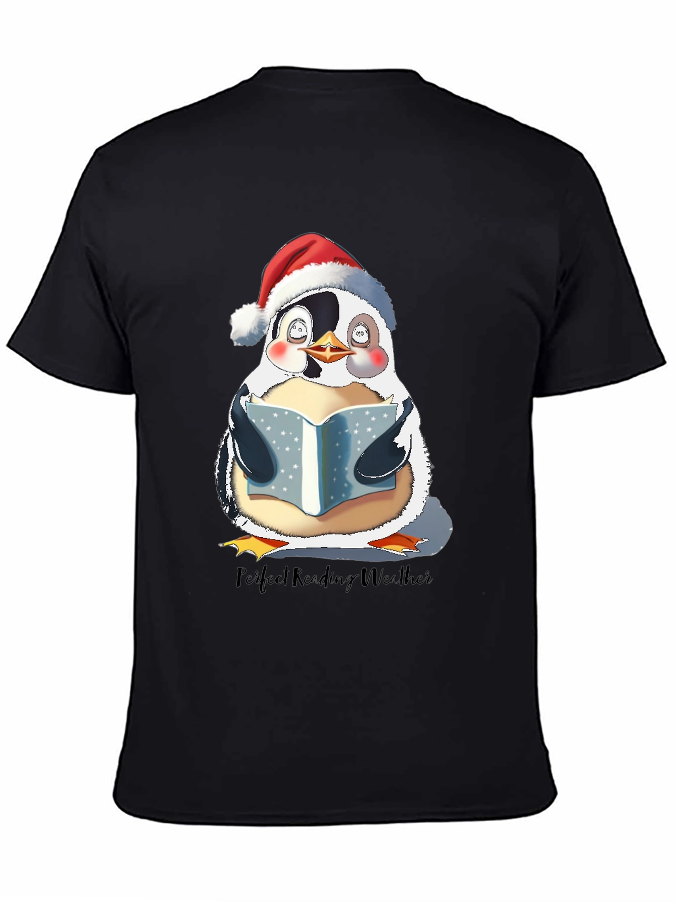 Penguin Reading Weather T-Shirt