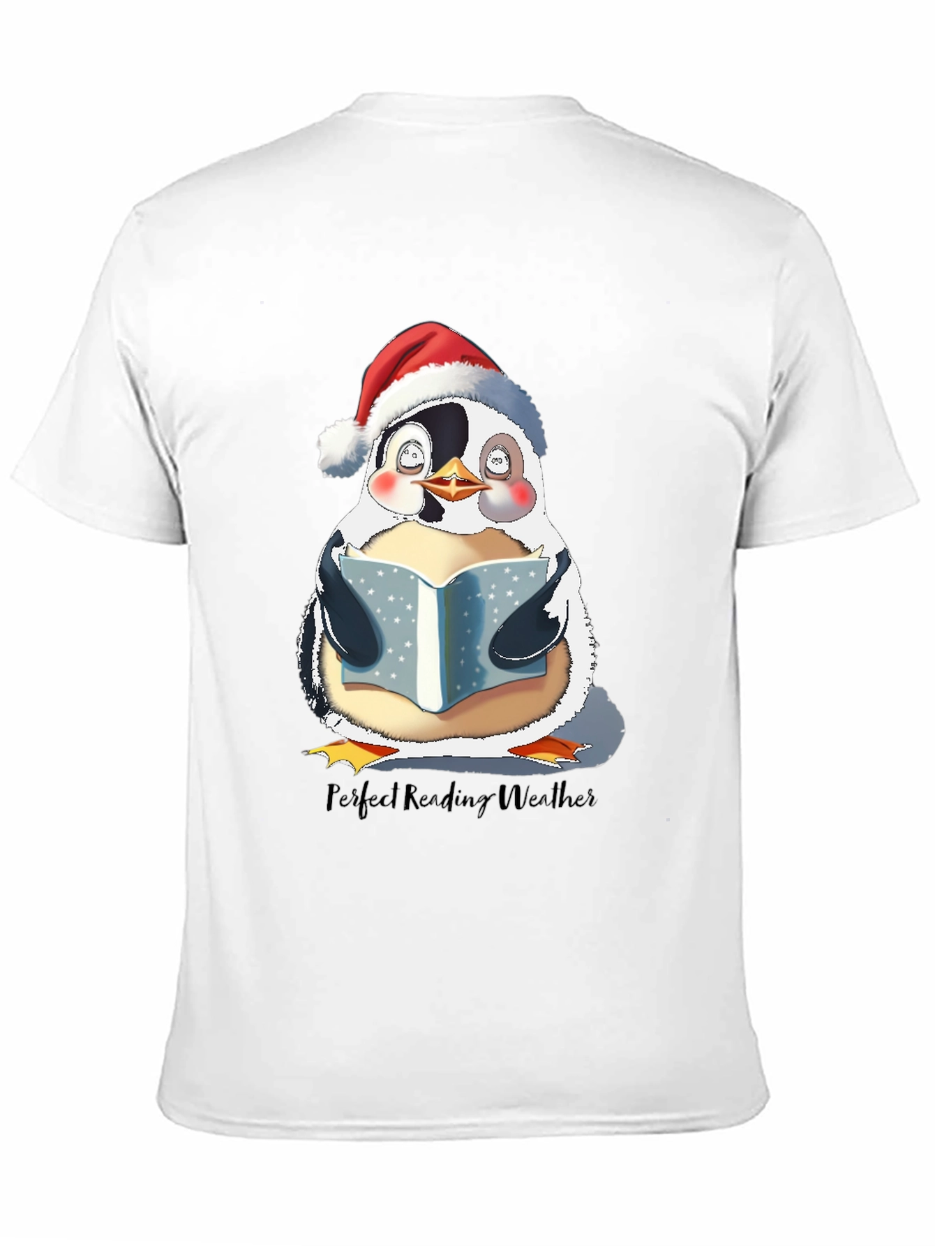 Penguin Reading Weather T-Shirt