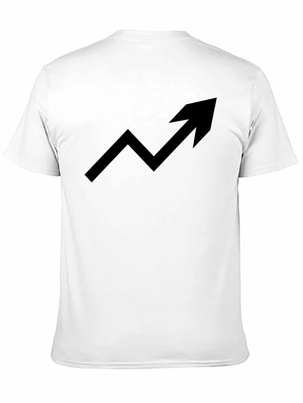 Trending Up Arrow Graphic Tee - Black Cotton T-Shirt