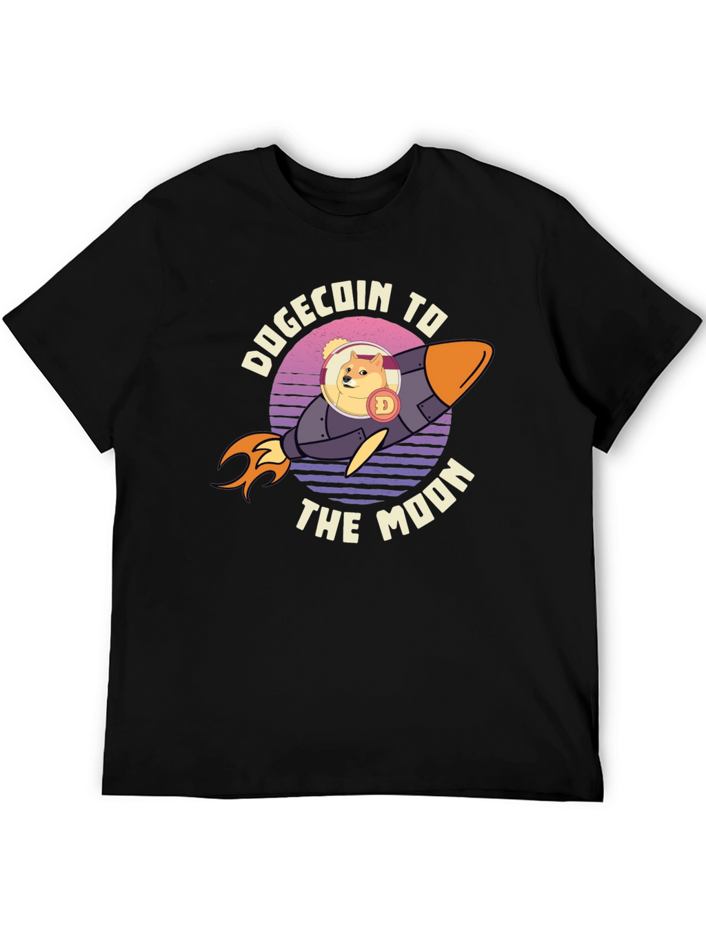 Dogecoin To The Moon Graphic Tee