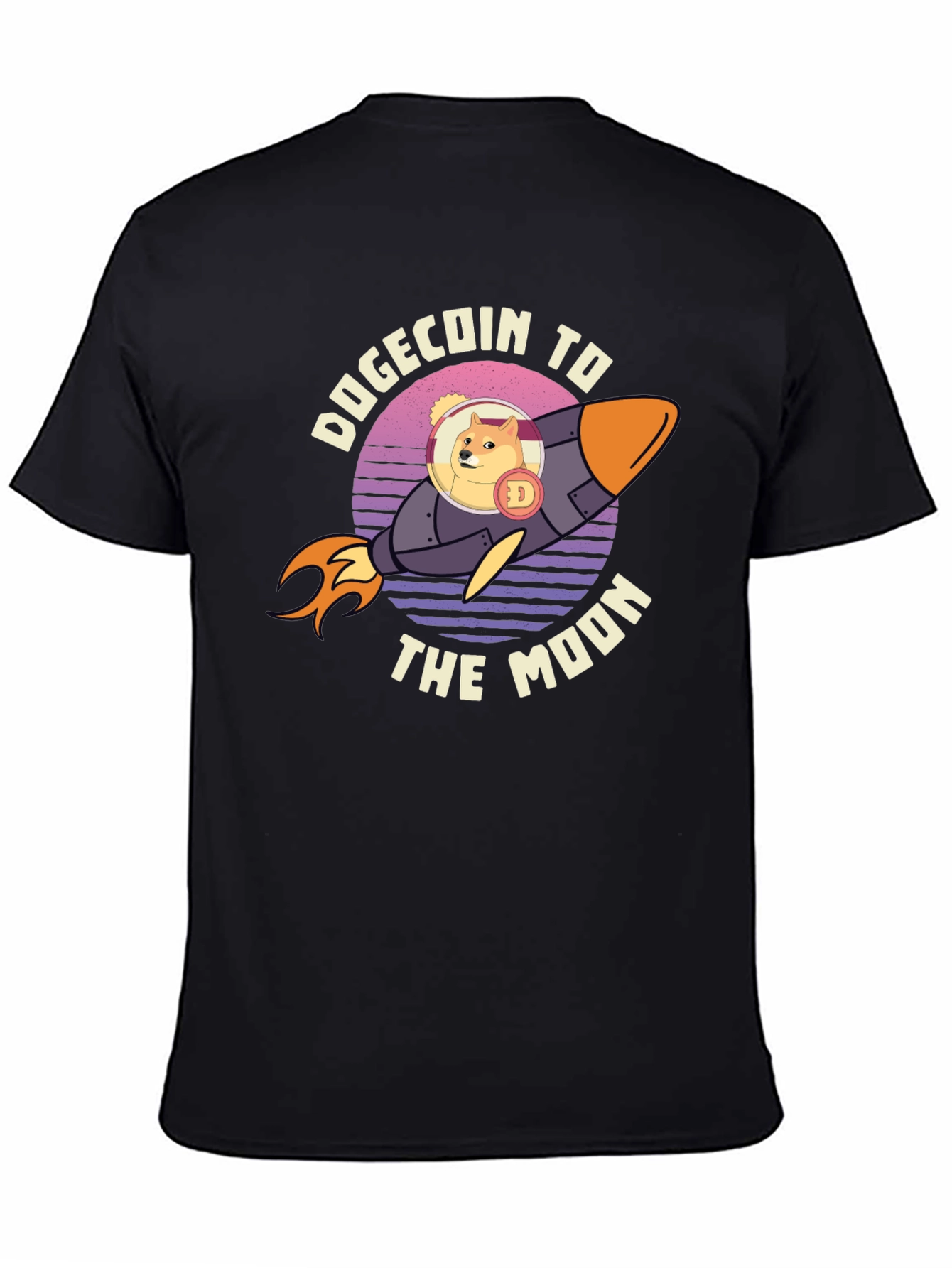 Dogecoin To The Moon Graphic Tee