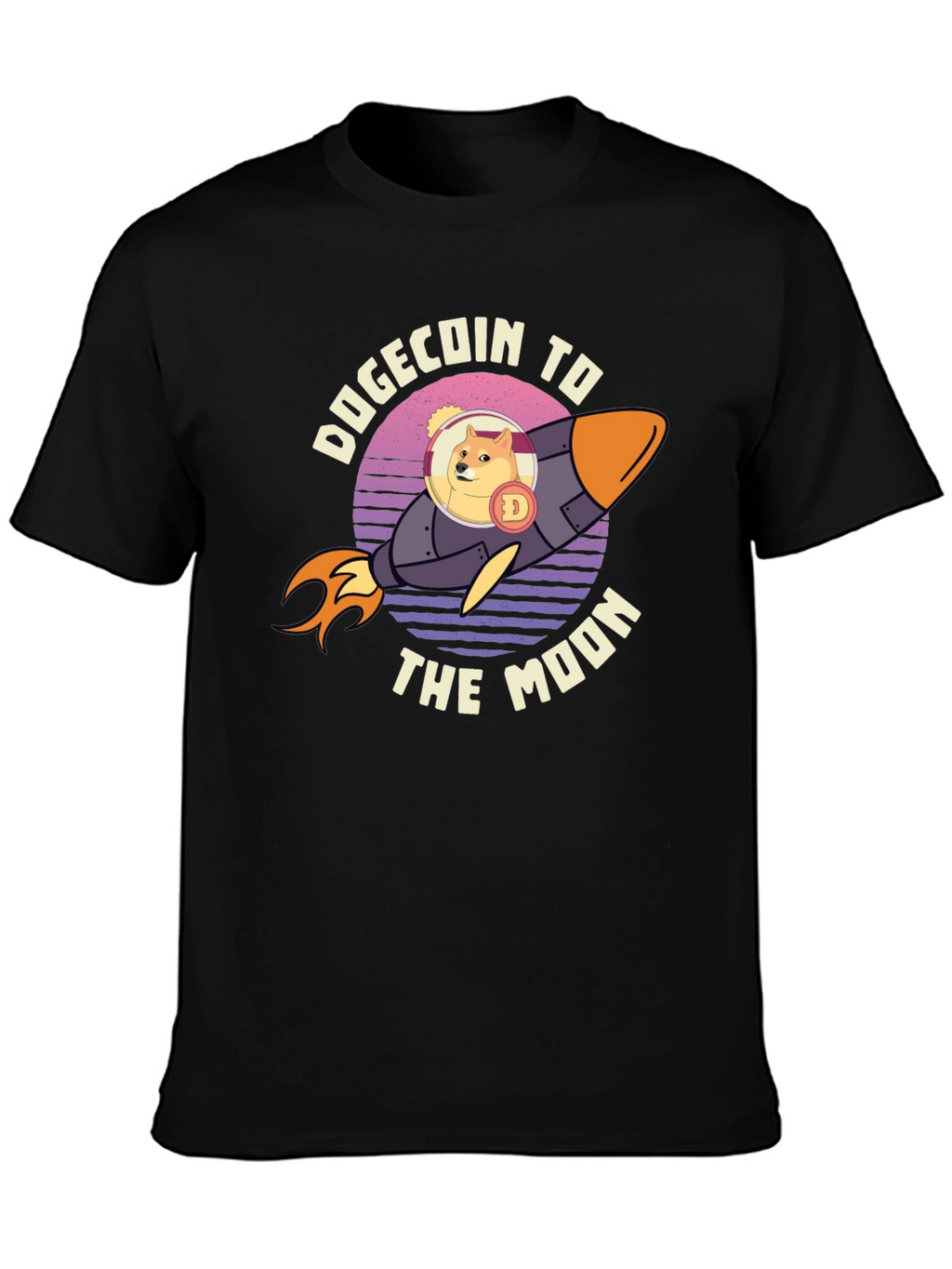 Dogecoin To The Moon Graphic Tee
