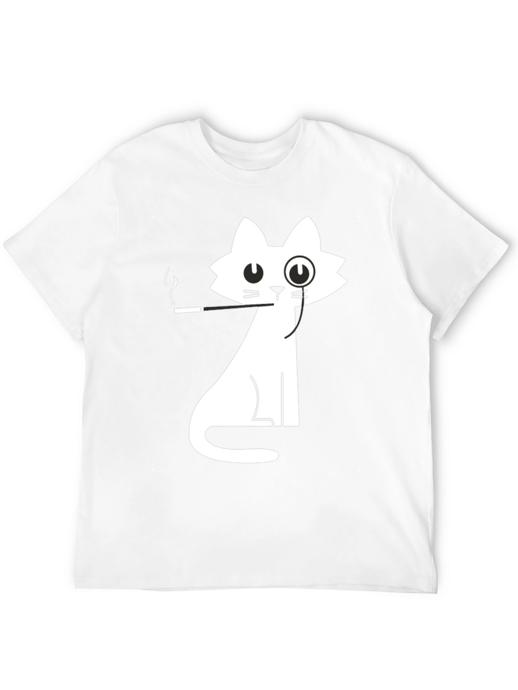 Gentleman Cat Graphic Tee - Black Cotton T-Shirt