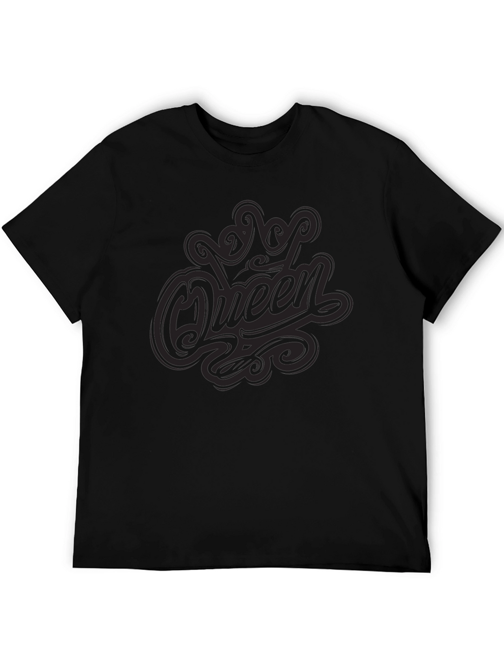 Queen Graphic Print Black T-Shirt