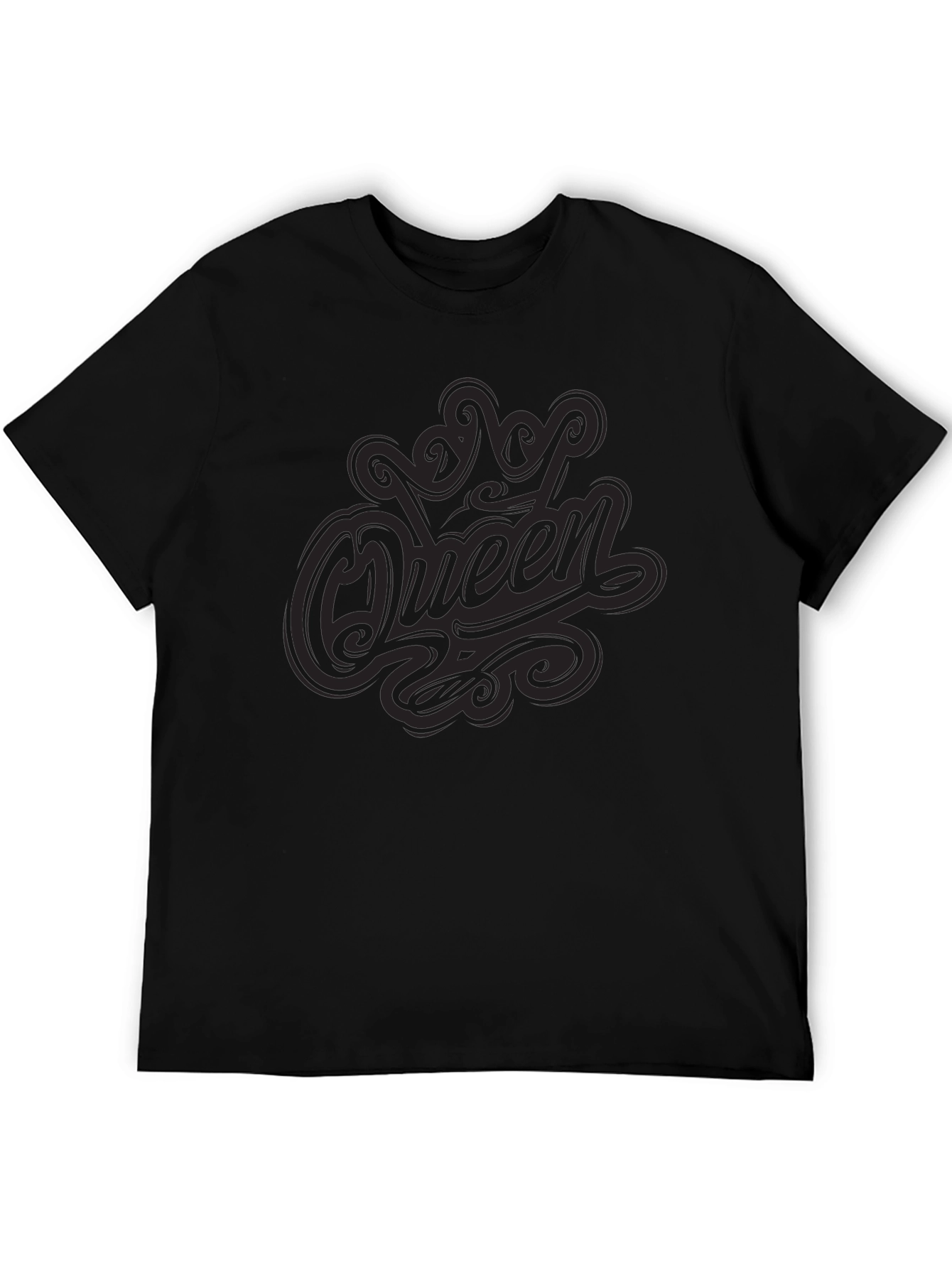 Queen Graphic Print Black T-Shirt