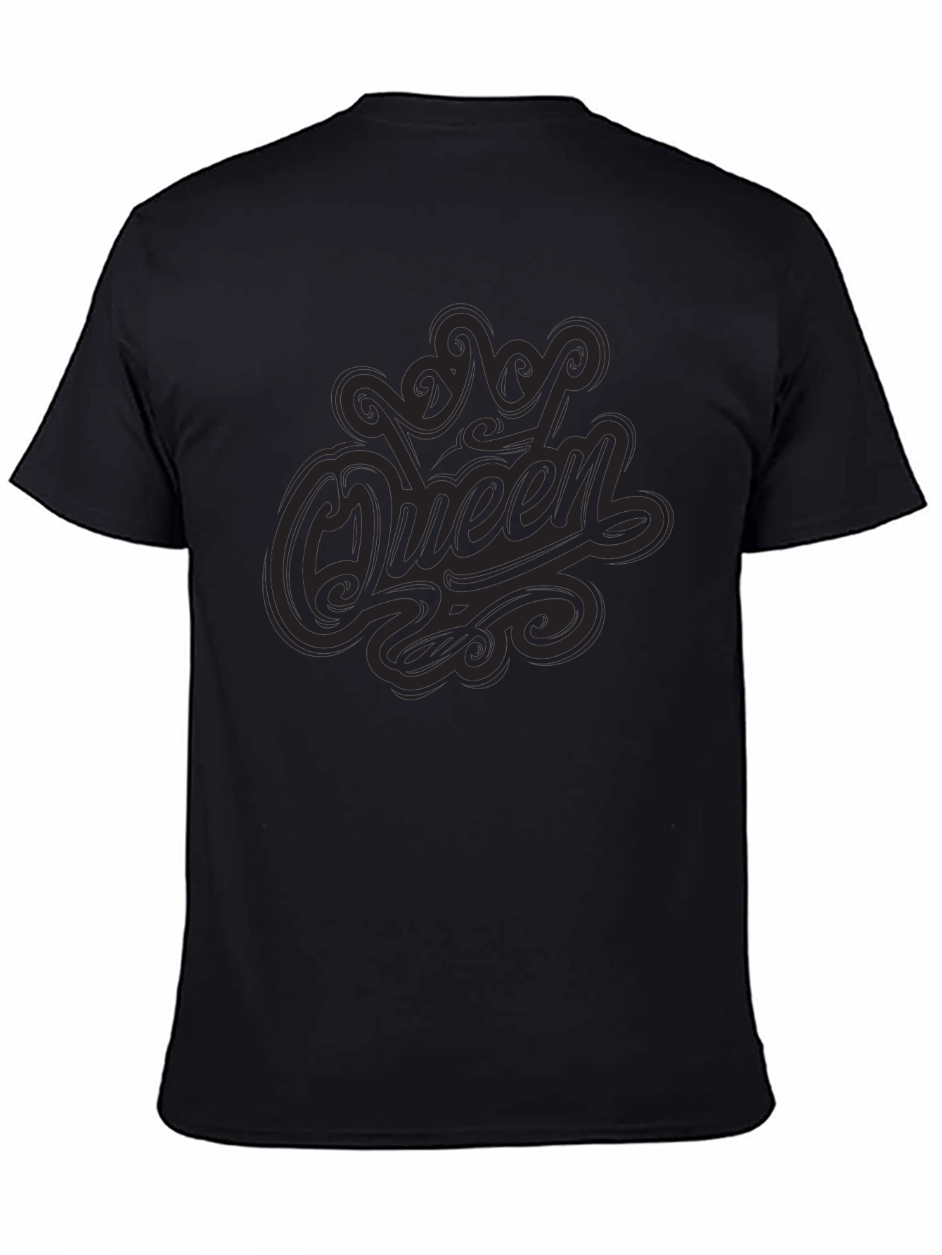Queen Graphic Print Black T-Shirt