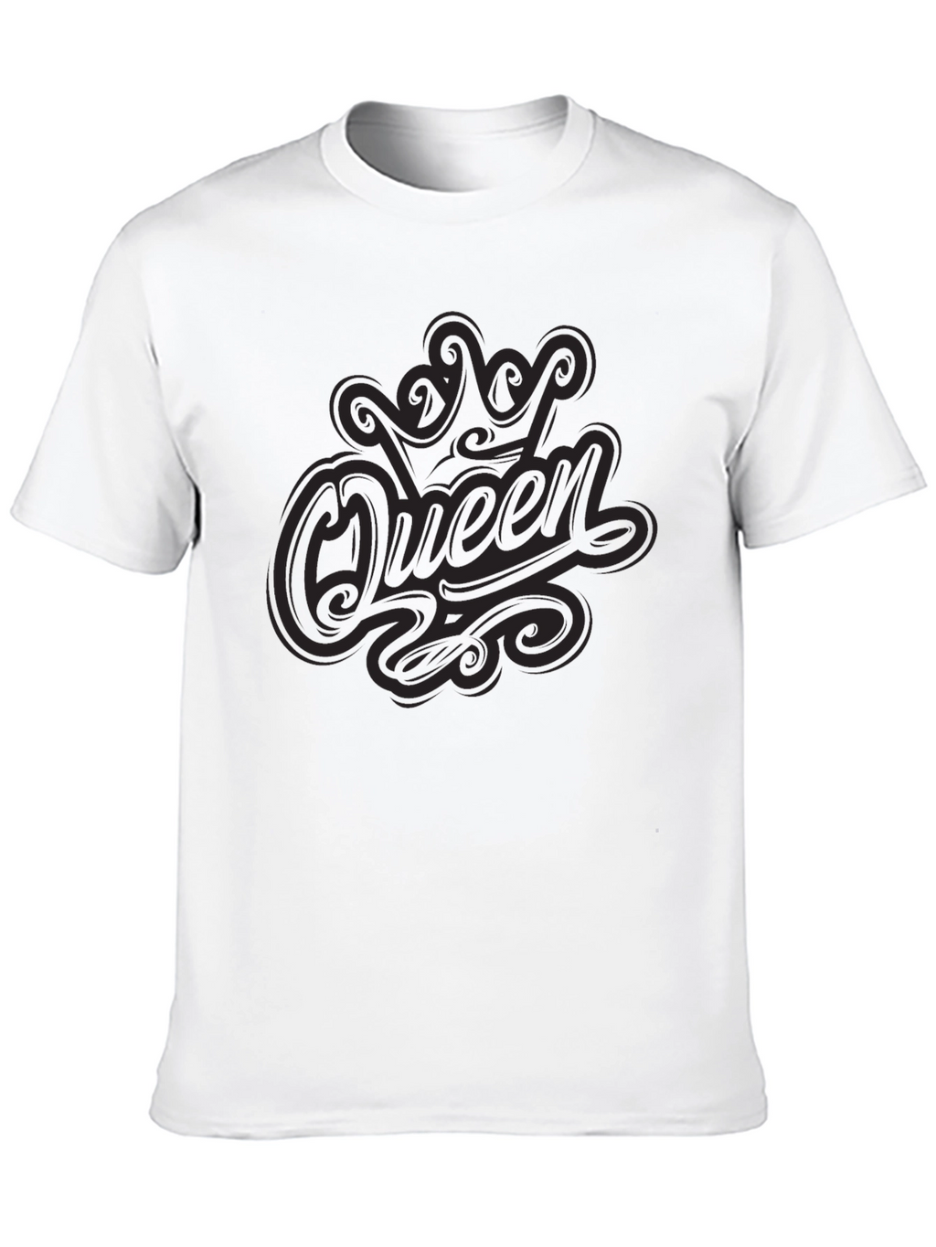 Queen Graphic Print Black T-Shirt