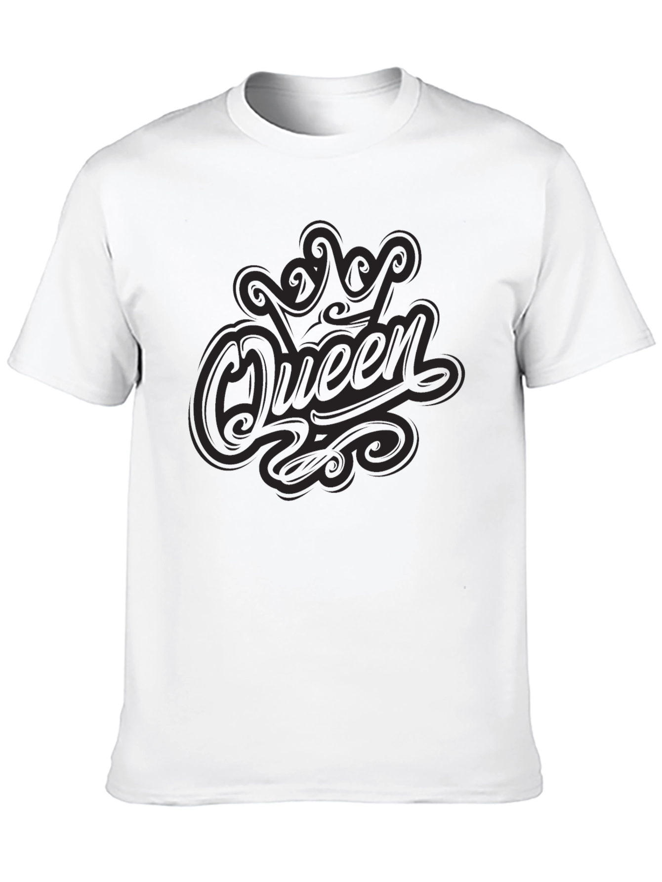 Queen Graphic Print Black T-Shirt