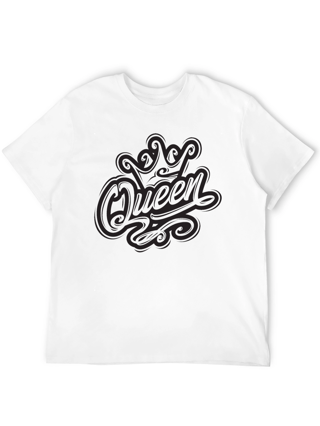 Queen Graphic Print Black T-Shirt