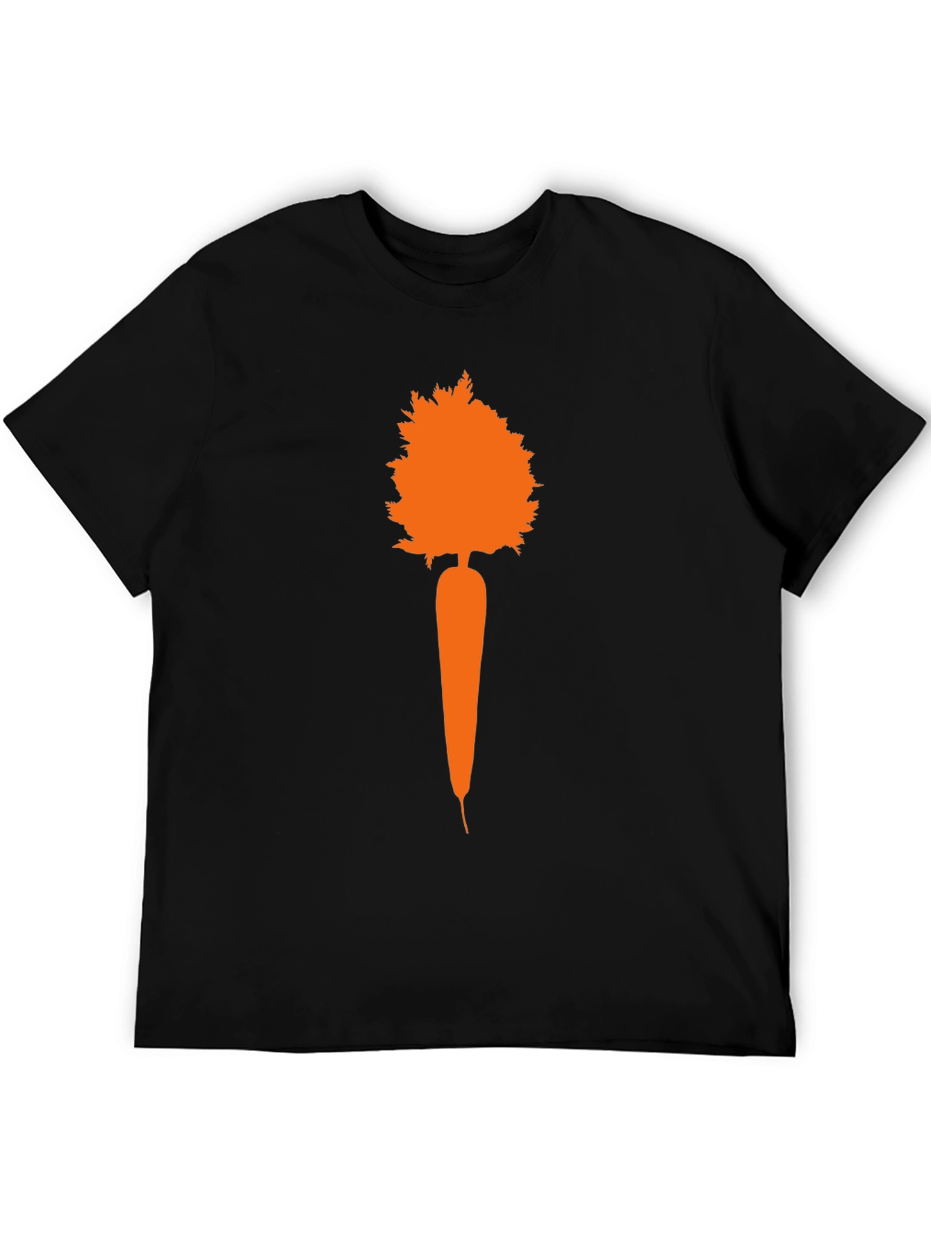 Carrot Tree Graphic Tee - Black Cotton T-Shirt