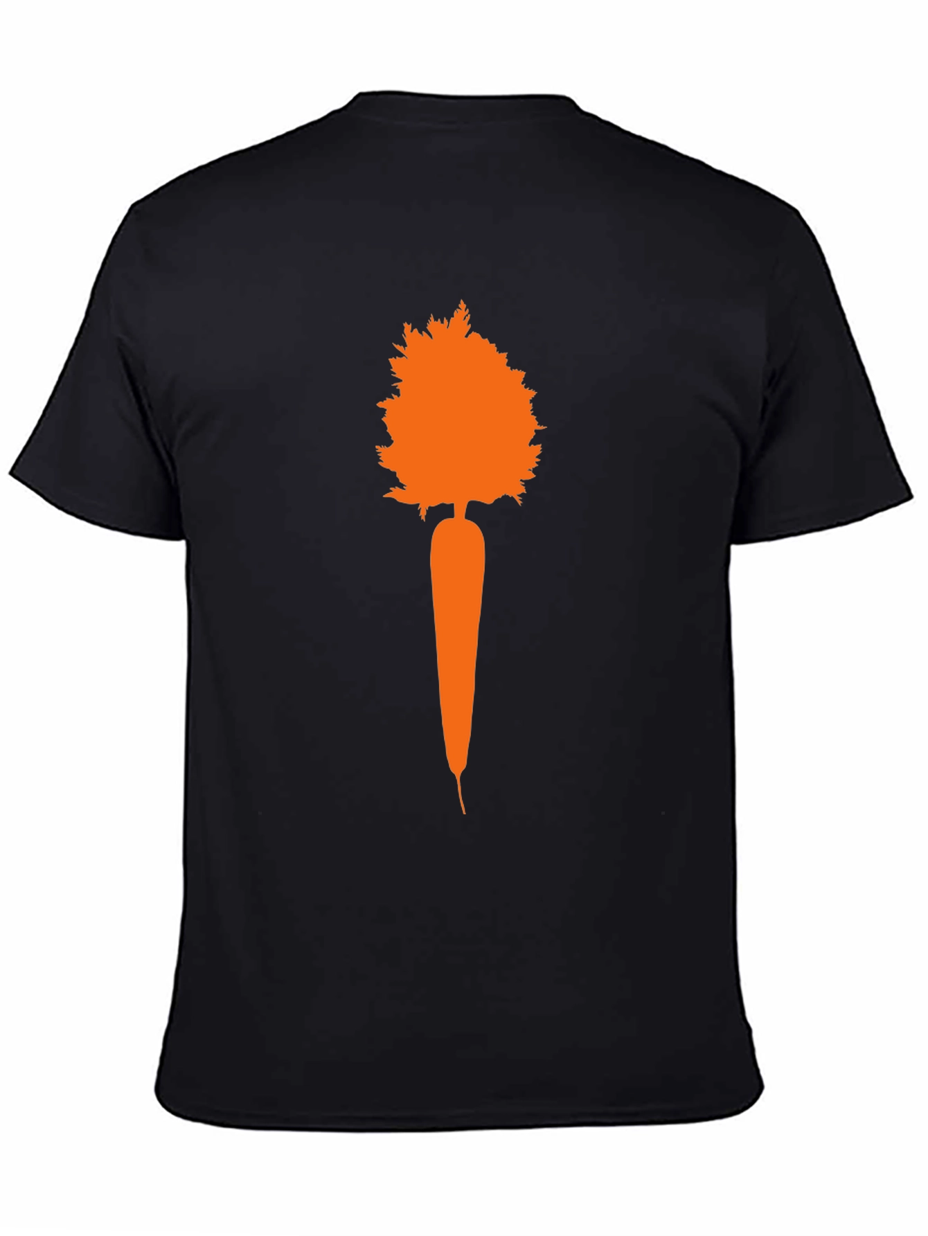 Carrot Tree Graphic Tee - Black Cotton T-Shirt