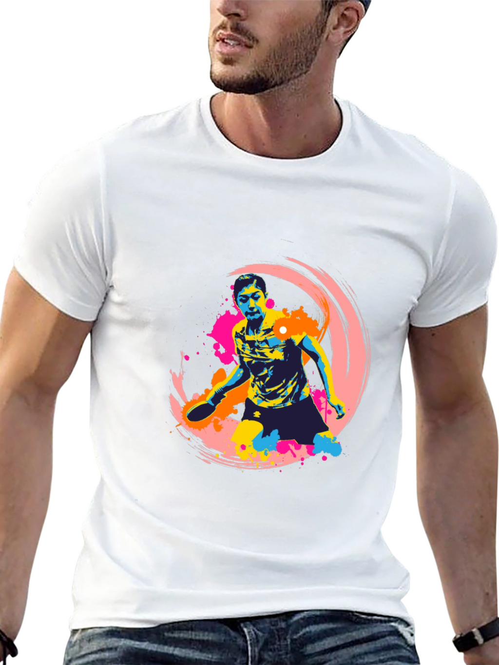 Vibrant Table Tennis Graphic T-Shirt