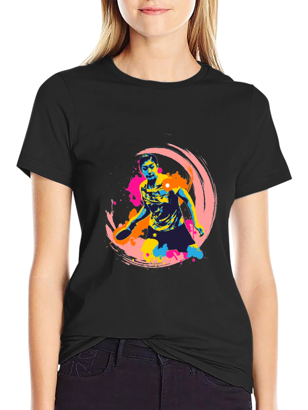 Vibrant Table Tennis Graphic T-Shirt