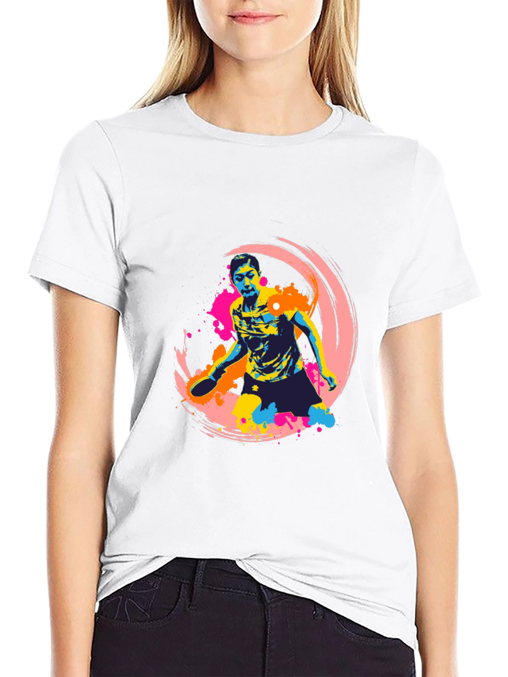 Vibrant Table Tennis Graphic T-Shirt