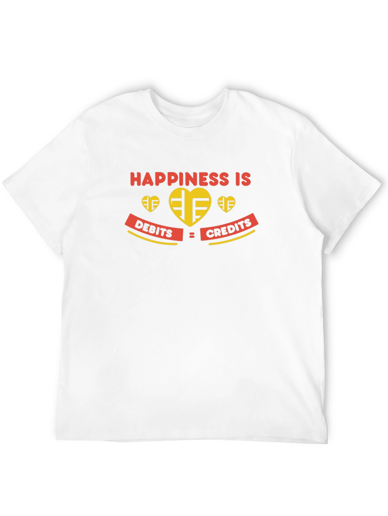 Happiness is Debits and Credits Black T-Shirt