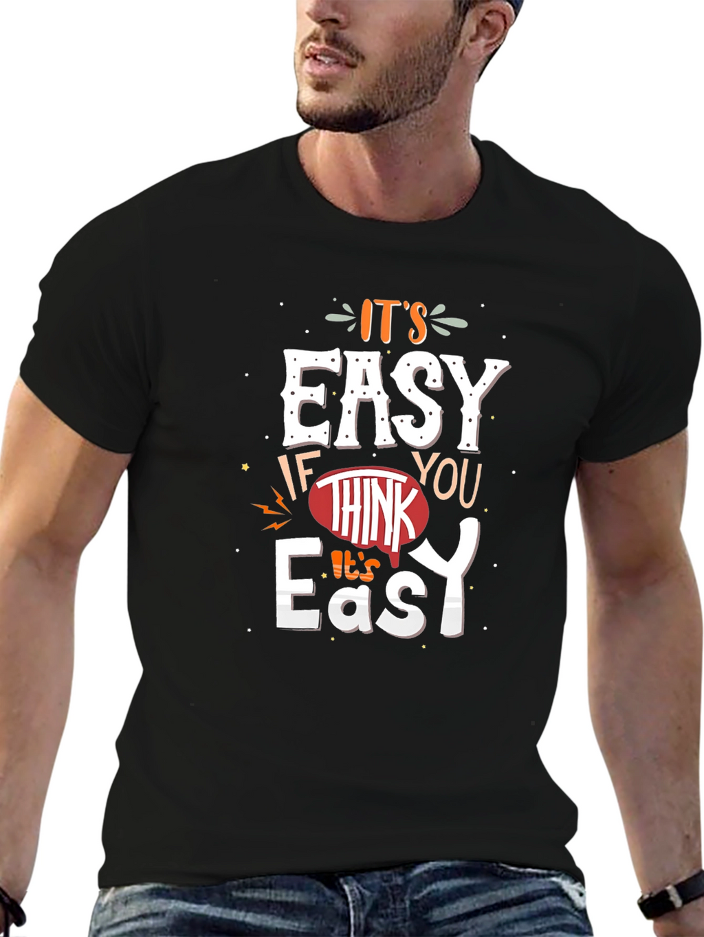 Its Easy T-Shirt Graphic Tee Unisex Cotton