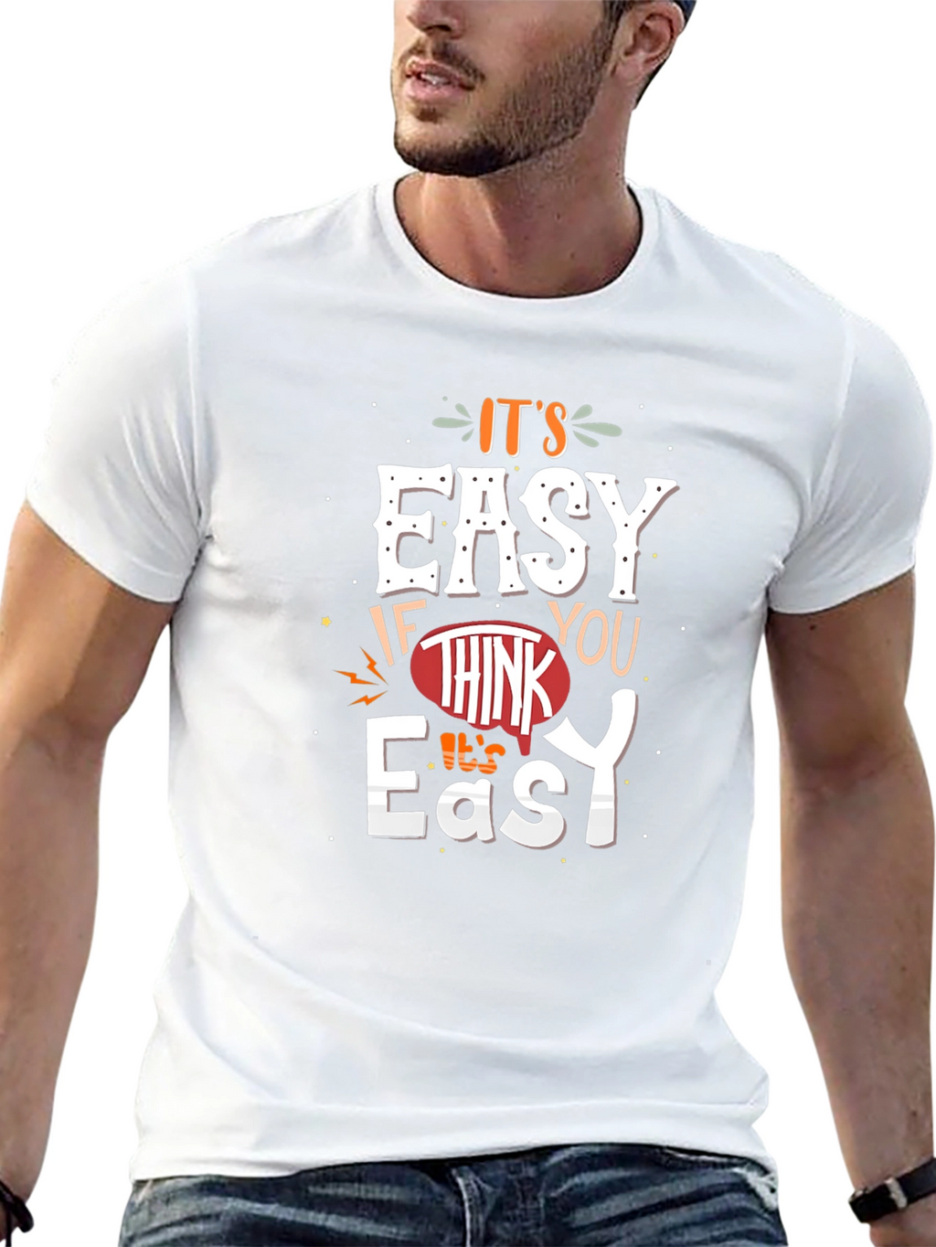 Its Easy T-Shirt Graphic Tee Unisex Cotton