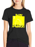 Baby Dragon Graphic T-Shirt - Trendy Novelty Tee