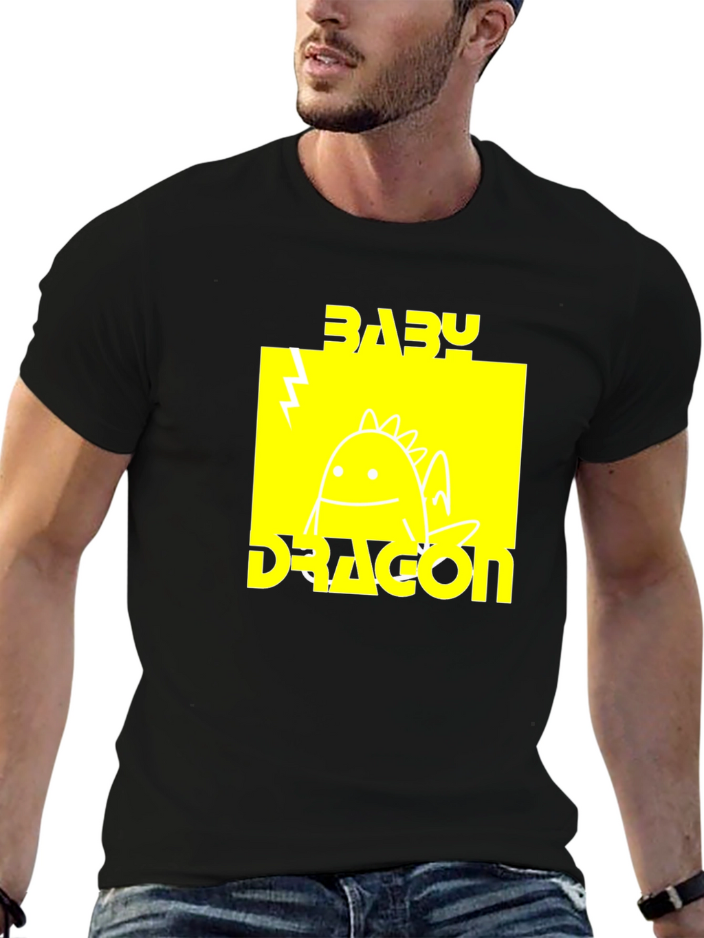 Baby Dragon Graphic T-Shirt - Trendy Novelty Tee