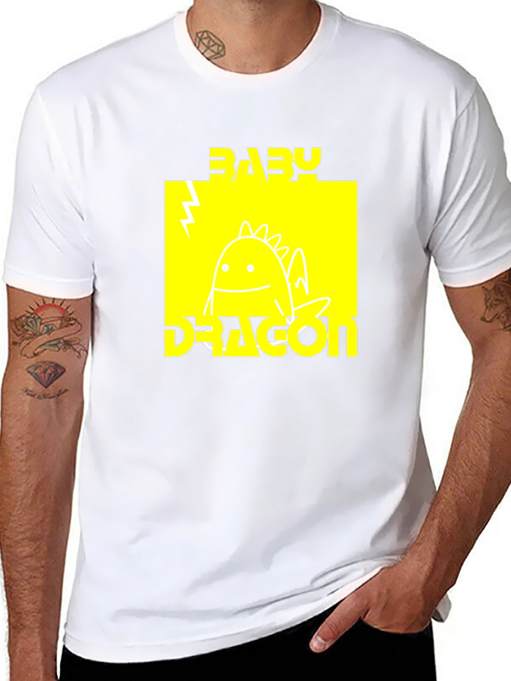 Baby Dragon Graphic T-Shirt - Trendy Novelty Tee