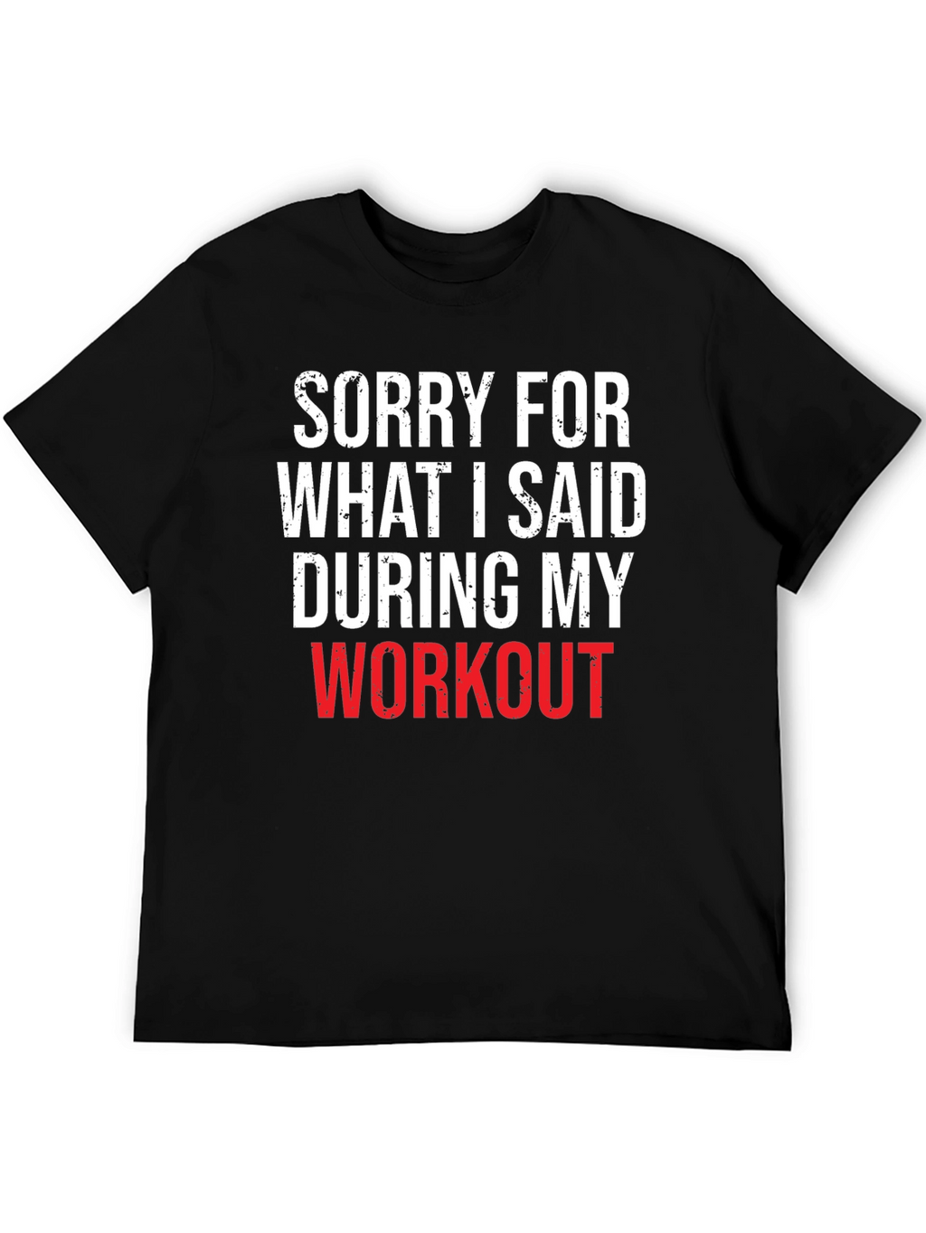 Workout Apology Graphic Tee - Black
