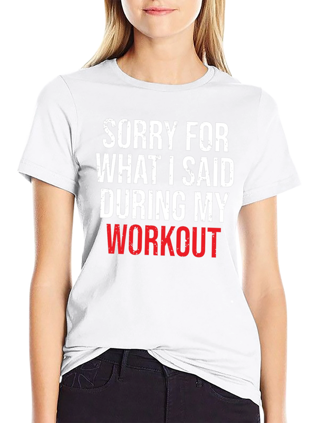 Workout Apology Graphic Tee - Black
