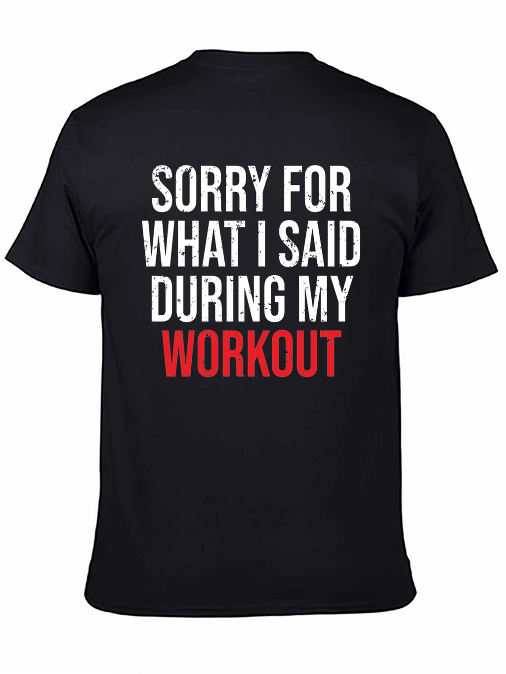 Workout Apology Graphic Tee - Black