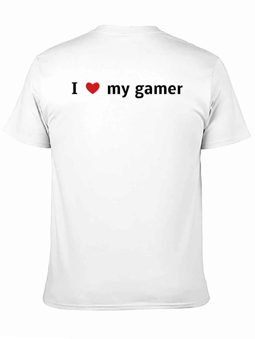 I Love My Gamer Black Graphic Tee