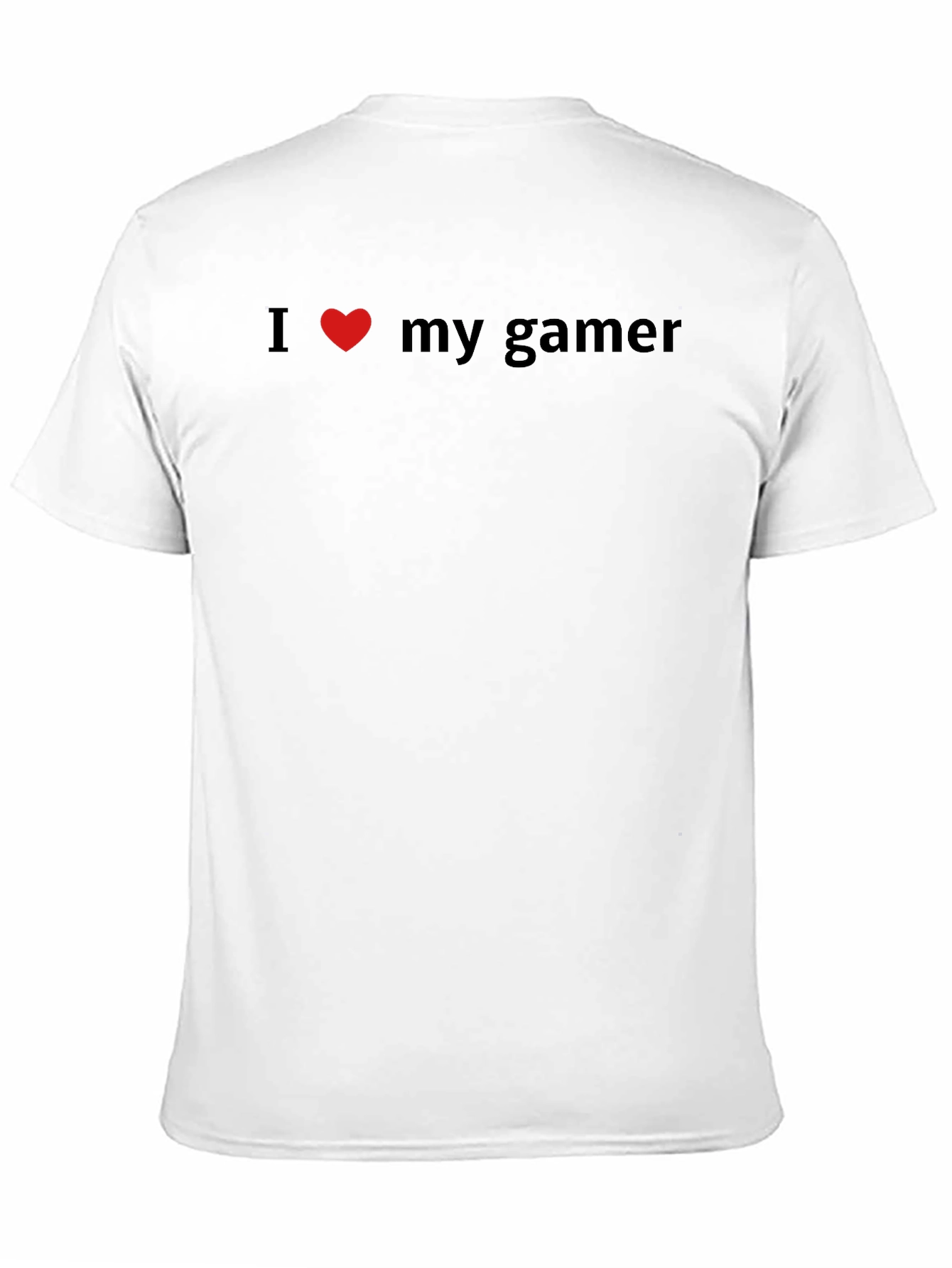 I Love My Gamer Black Graphic Tee
